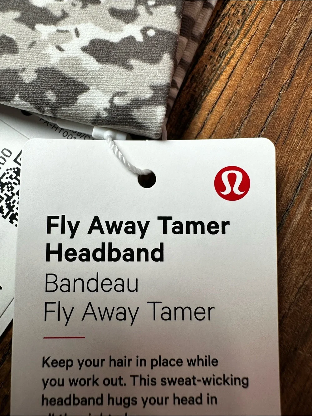 lululemon athletica Gray Camo Wide Headband